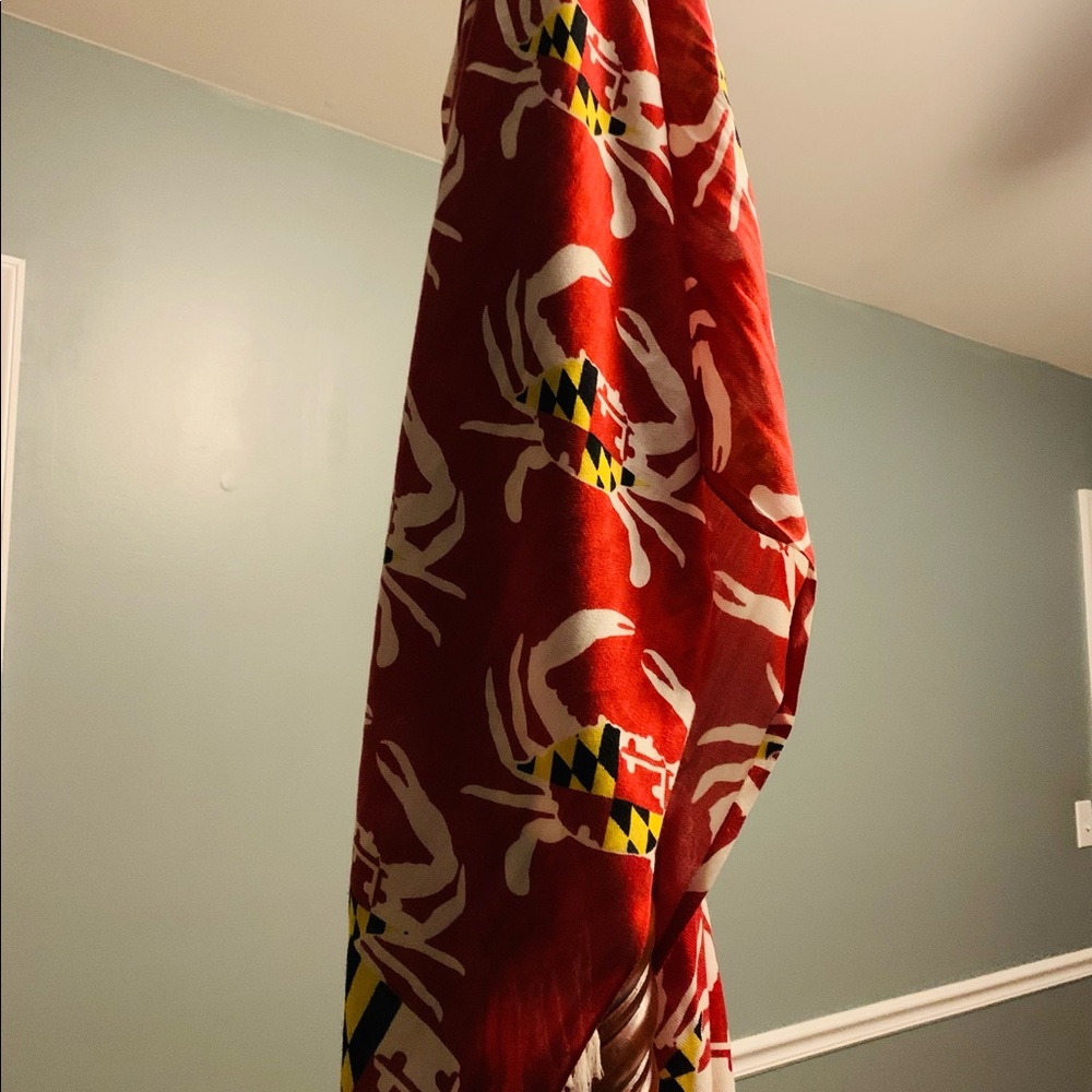Maryland Flag Crab Scarf or Wrap